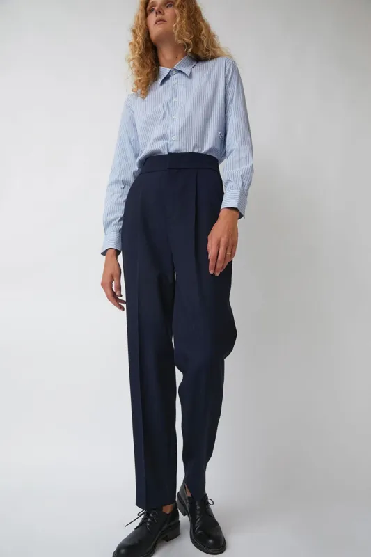 Rodebjer Megan Pants in Dark Navy made by No. 6