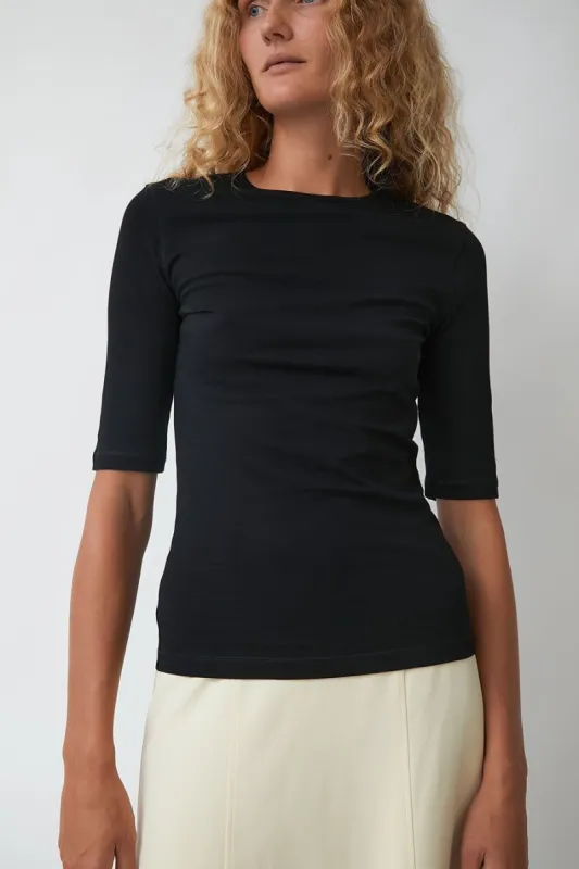Rodebjer Lancelot Fitted Top in Black made by No. 6