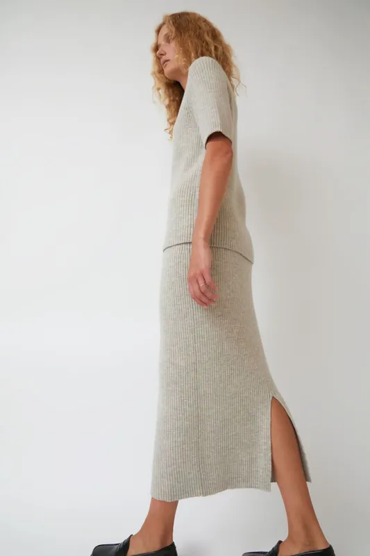 Lauren Manoogian Rib Tube Skirt in Carrara made by Lauren Manoogian