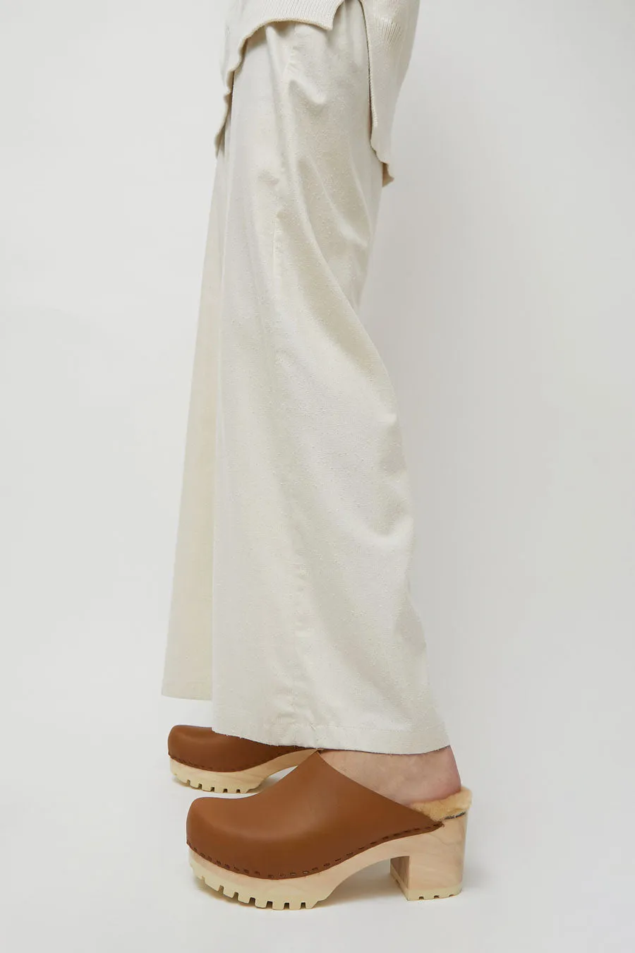 No.6 Liza Clog on Mid Tread in Palomino with Ink Aviator Shearling sold by No. 6 product image thumbnail 2