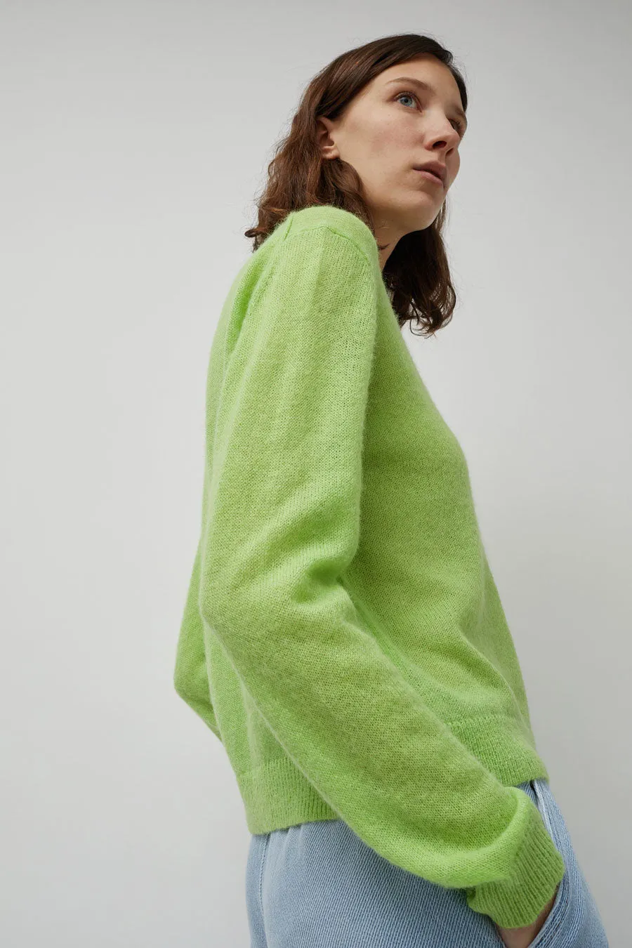 6397 Gauzy Crew Cardigan in Limeade sold by No. 6 product image thumbnail 4