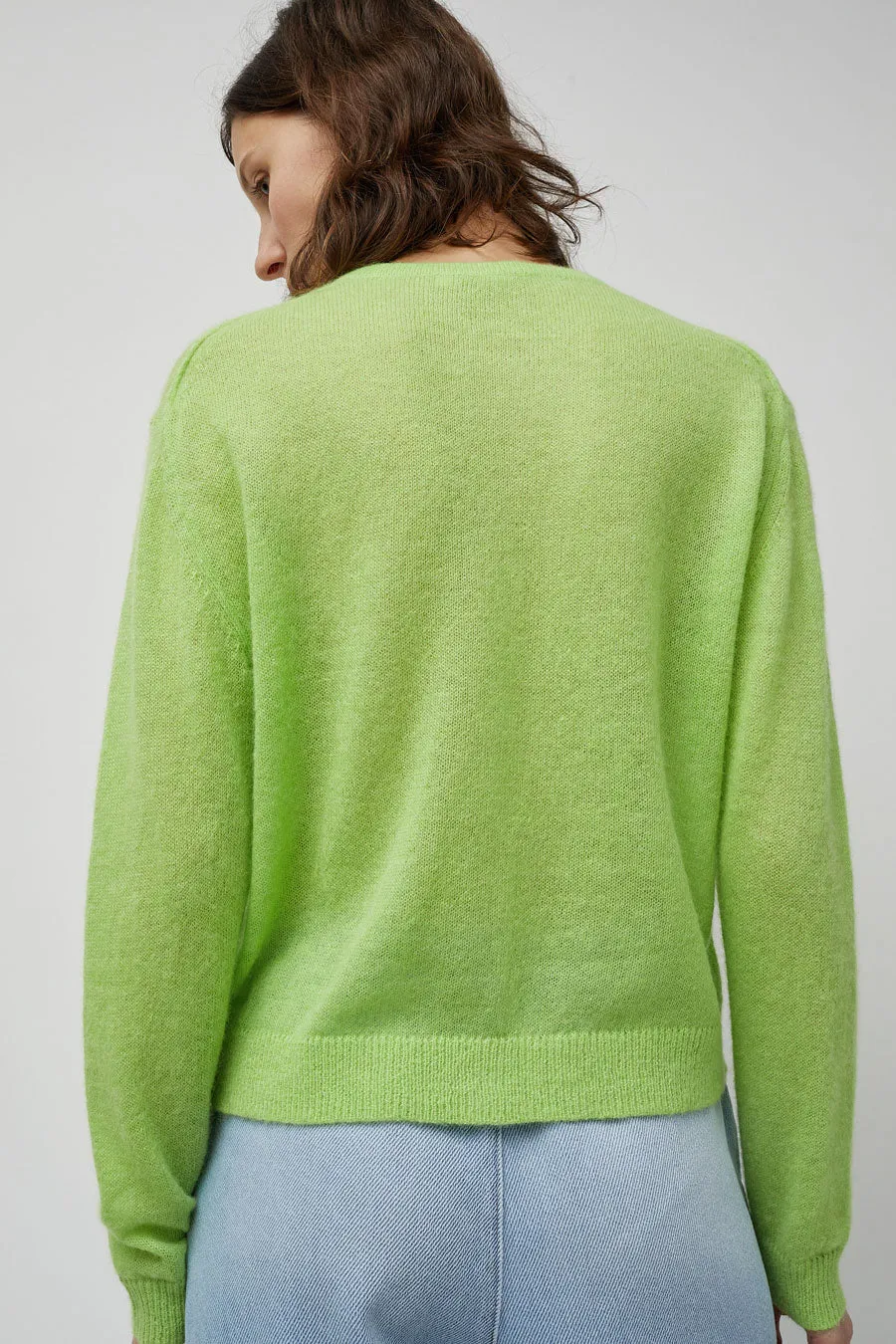 6397 Gauzy Crew Cardigan in Limeade sold by No. 6 product image thumbnail 5