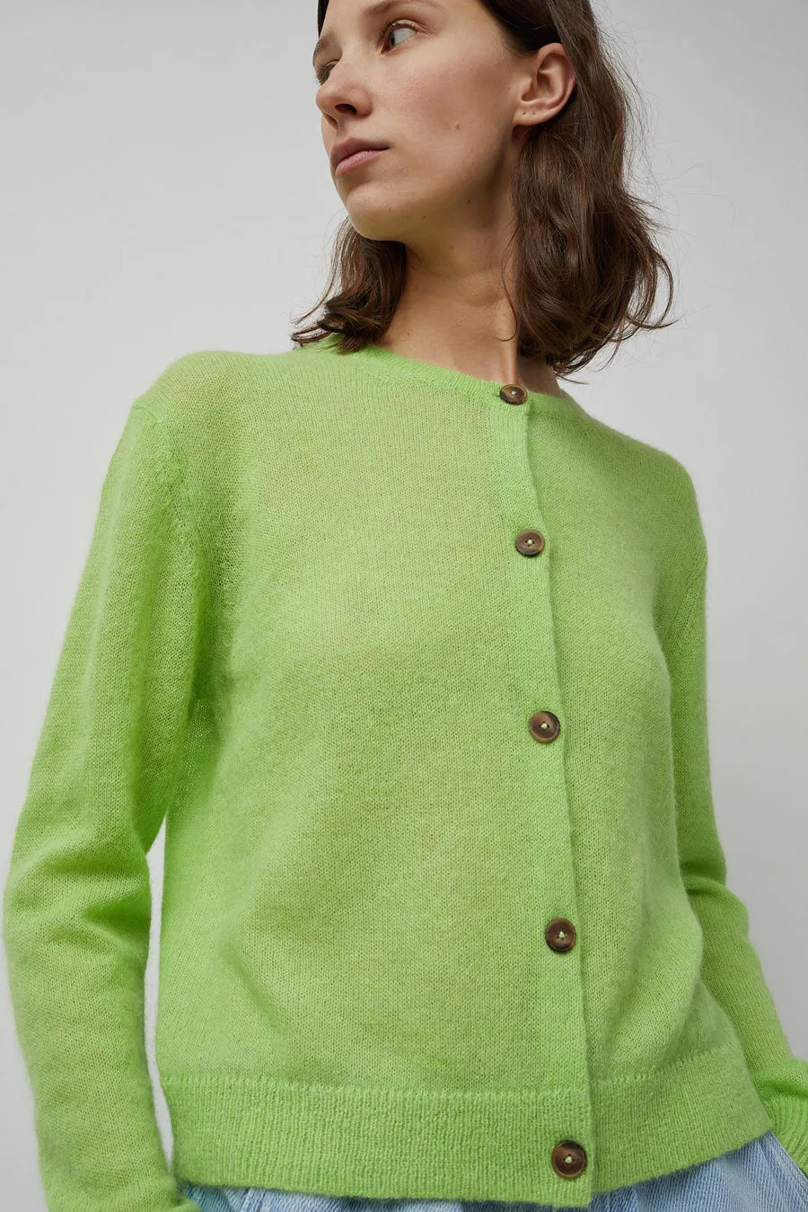 6397 Gauzy Crew Cardigan in Limeade sold by No. 6 product image thumbnail 3