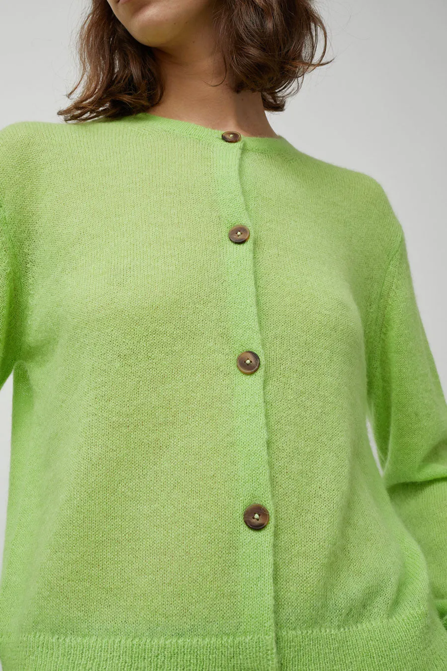 6397 Gauzy Crew Cardigan in Limeade sold by No. 6 product image thumbnail 2