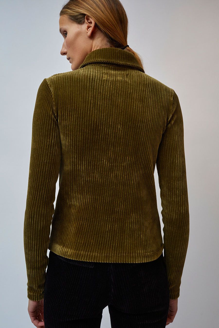 KkCo Scallop Button Up in Olive Branch sold by No. 6 product image thumbnail 5