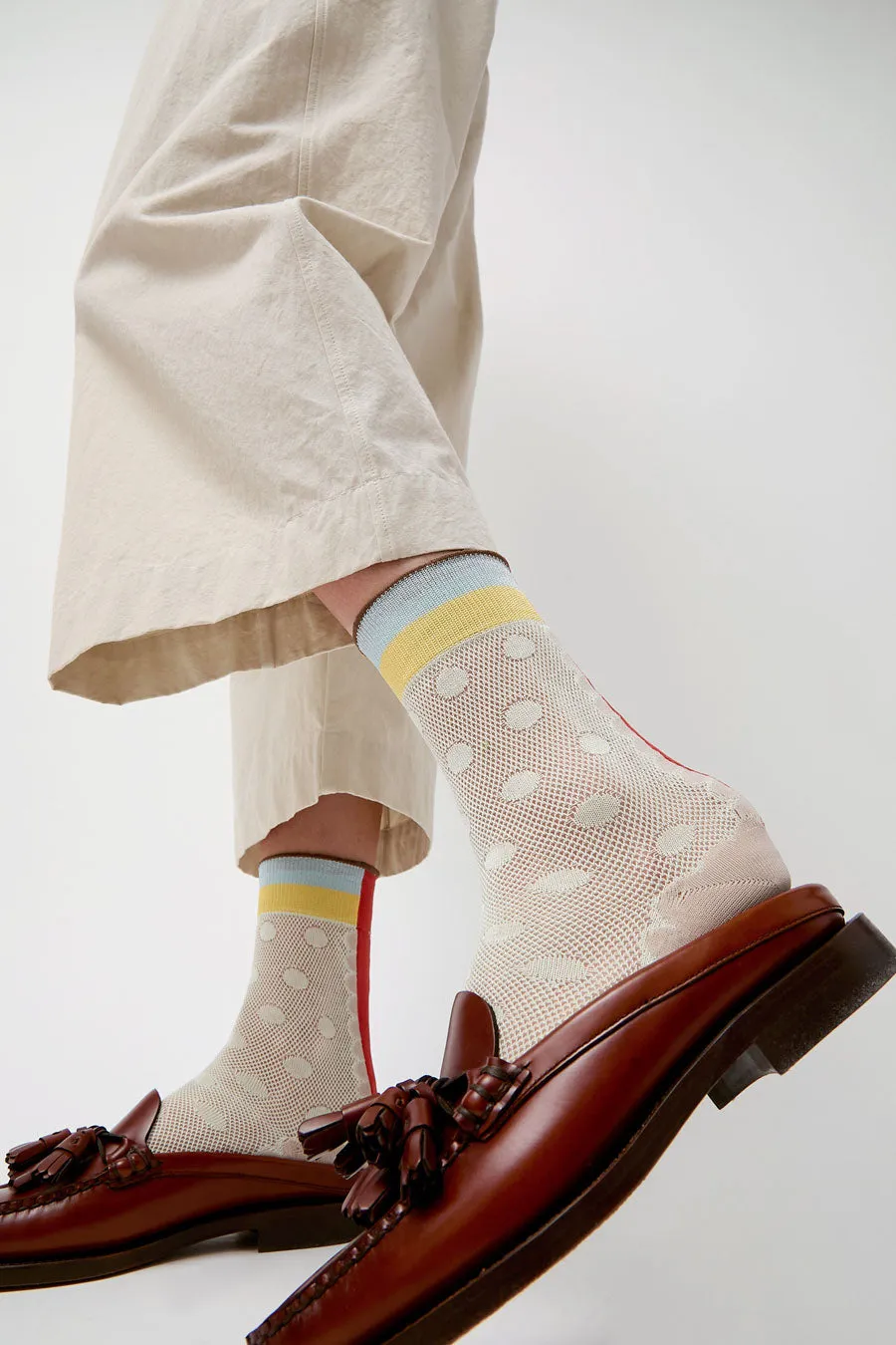 Exquisite J Sheer Dot Print Socks in Mint sold by No. 6 product image thumbnail 5