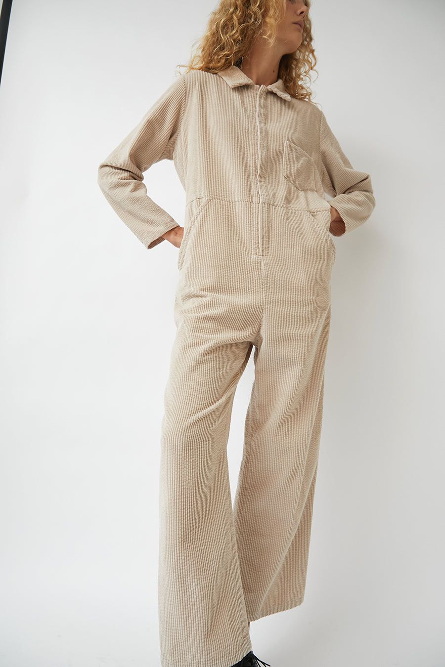 No.6 Marlon Jumpsuit in Cream Corduroy sold by No. 6 product image thumbnail 2