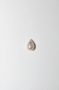 Saskia Diez Teardrop Pearl Earstud in Pearl sold by No. 6