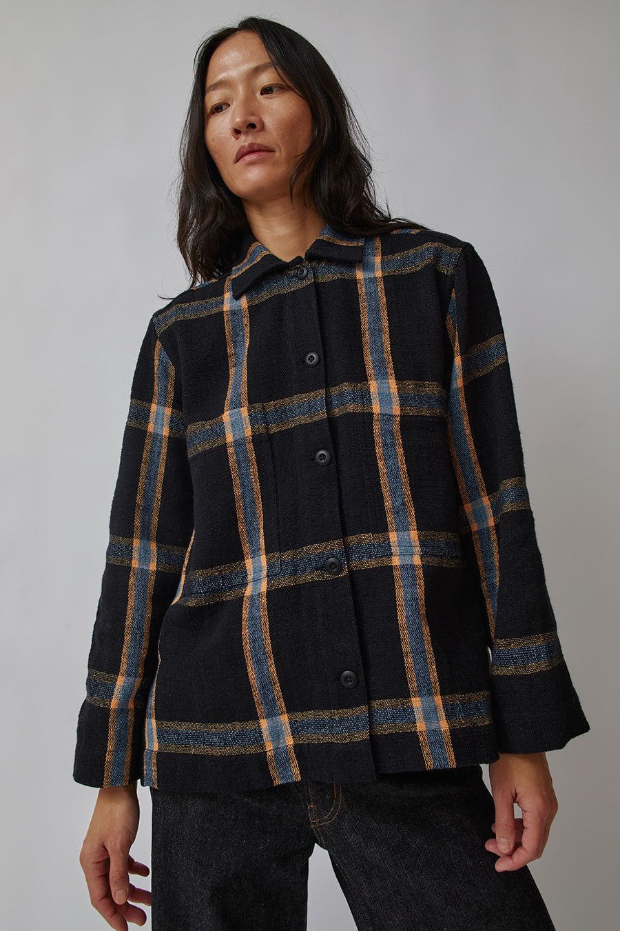 NYMANE Suzie Workshirt in Black and Blue sold by No. 6 product image thumbnail 3