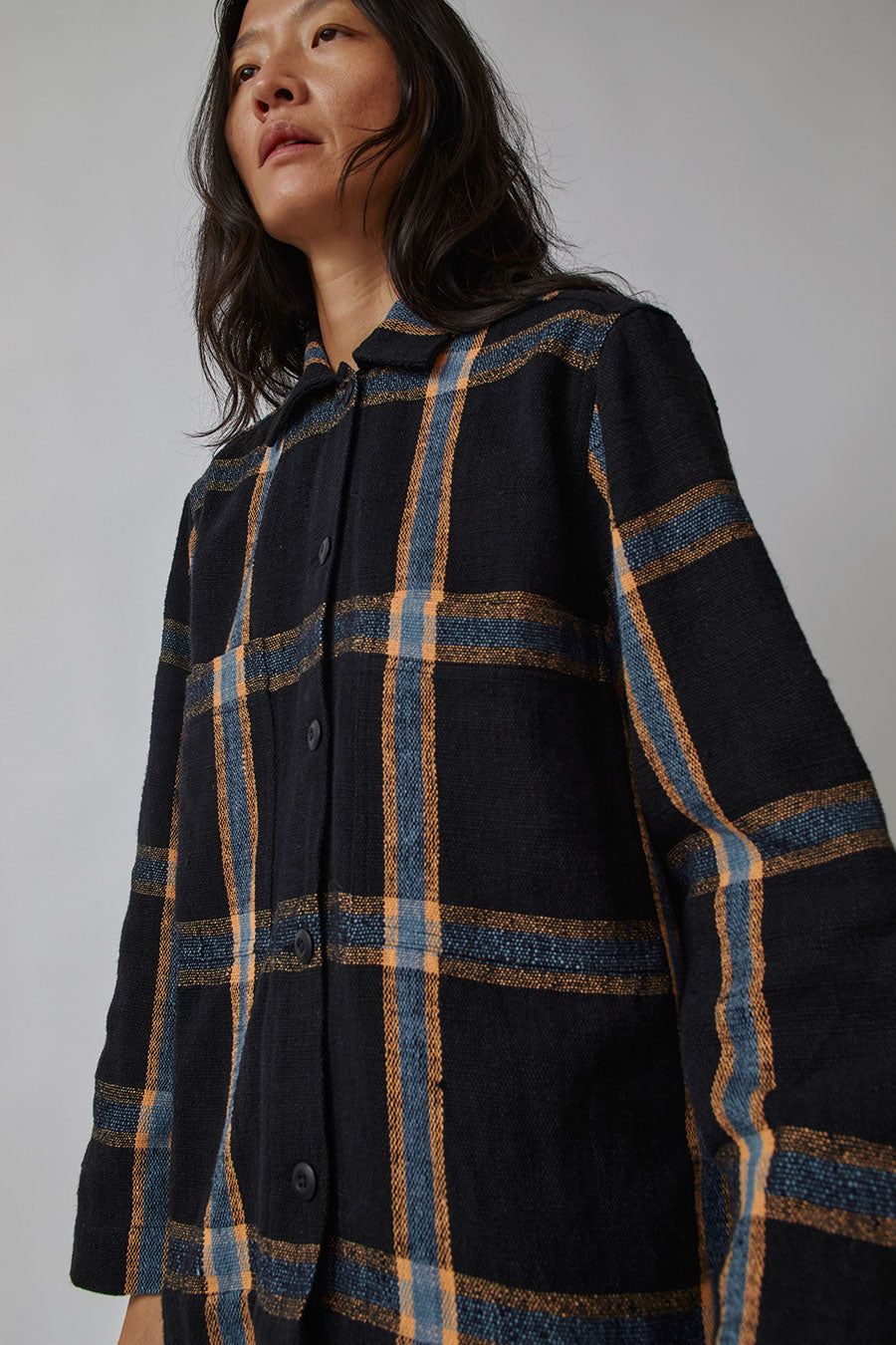 NYMANE Suzie Workshirt in Black and Blue sold by No. 6 product image thumbnail 2