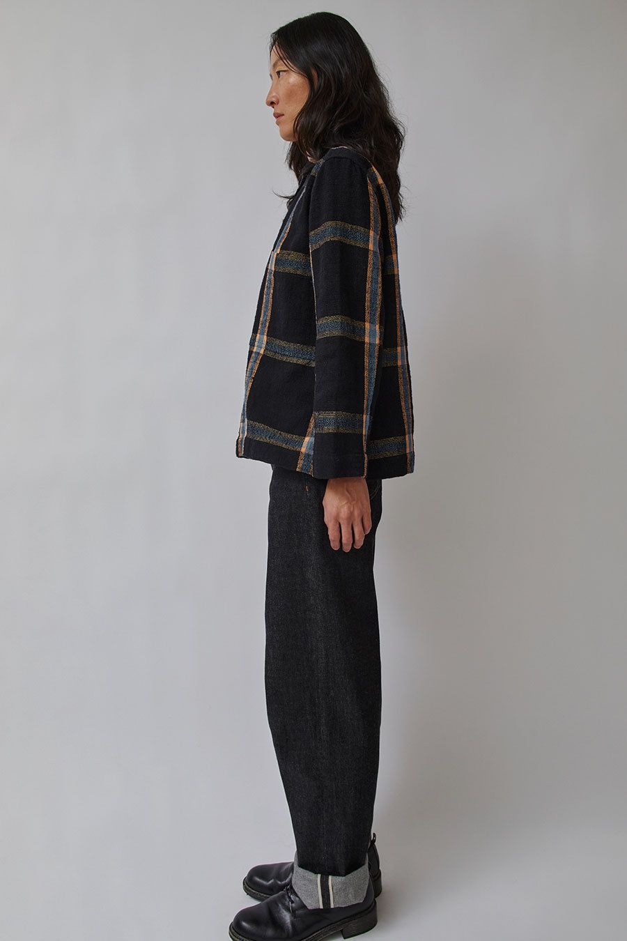 NYMANE Suzie Workshirt in Black and Blue sold by No. 6 product image thumbnail 5