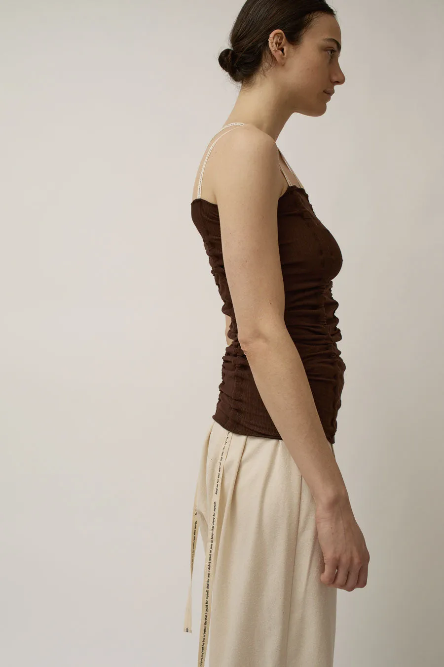（新品）Baserange Hewn Strap Top Baserange Women's Hewn Strap Top in Undyed Baserange