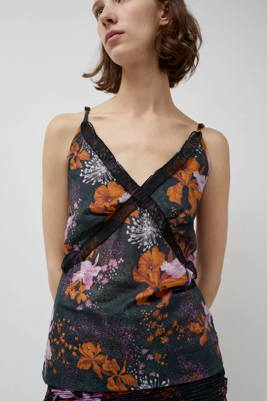 INSHADE Camisole Top in Orange and Purple Flowers sold by No. 6