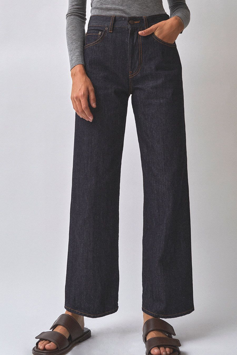 6397 Wide Jean in Dark Rinse sold by No. 6 product image thumbnail 3
