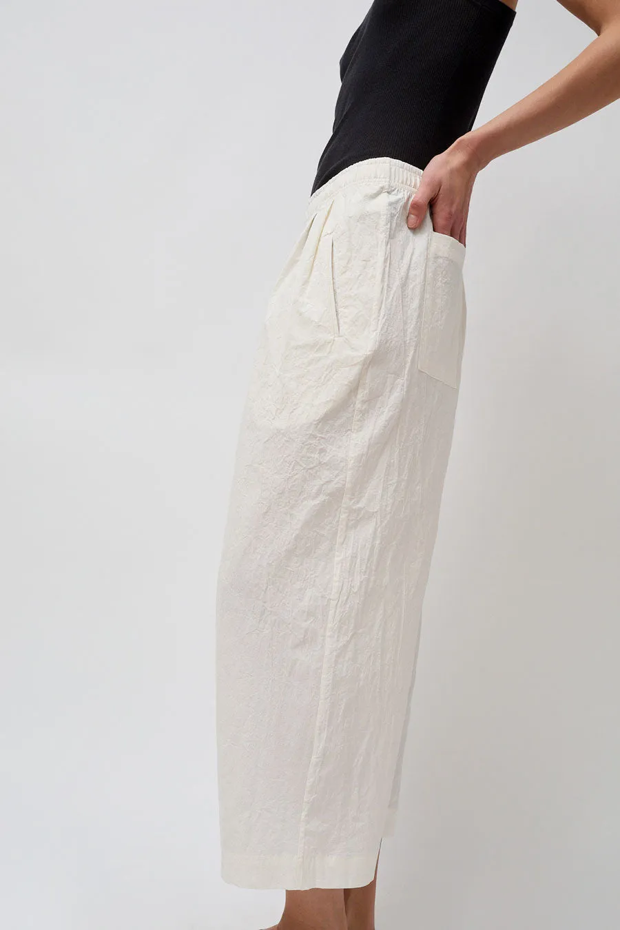 Modern Weaving Dropped Open Leg Trouser in Off White sold by No. 6 product image thumbnail 4