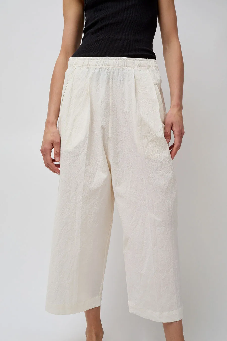 Modern Weaving Dropped Open Leg Trouser in Off White sold by No. 6 product image thumbnail 3