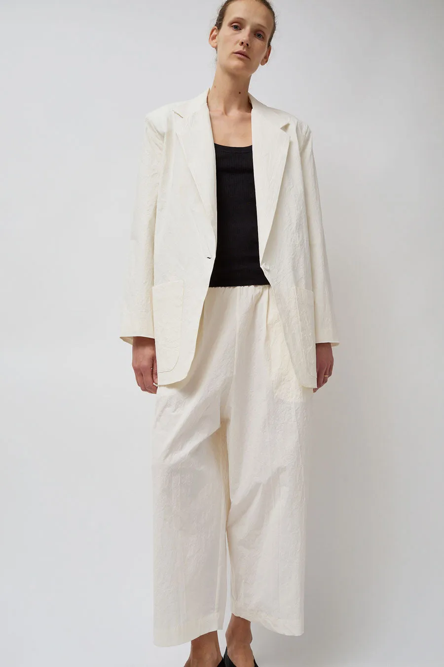 Modern Weaving Dropped Open Leg Trouser in Off White sold by No. 6 product image thumbnail 2