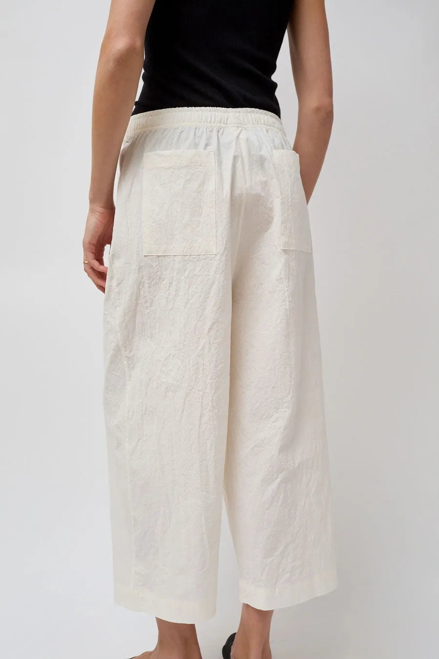 Modern Weaving Dropped Open Leg Trouser in Off White sold by No. 6 product image thumbnail 5