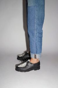 Paraboot Michael Shoe in Lisse Noir Ink and Poils Synthe Taupe sold by No. 6