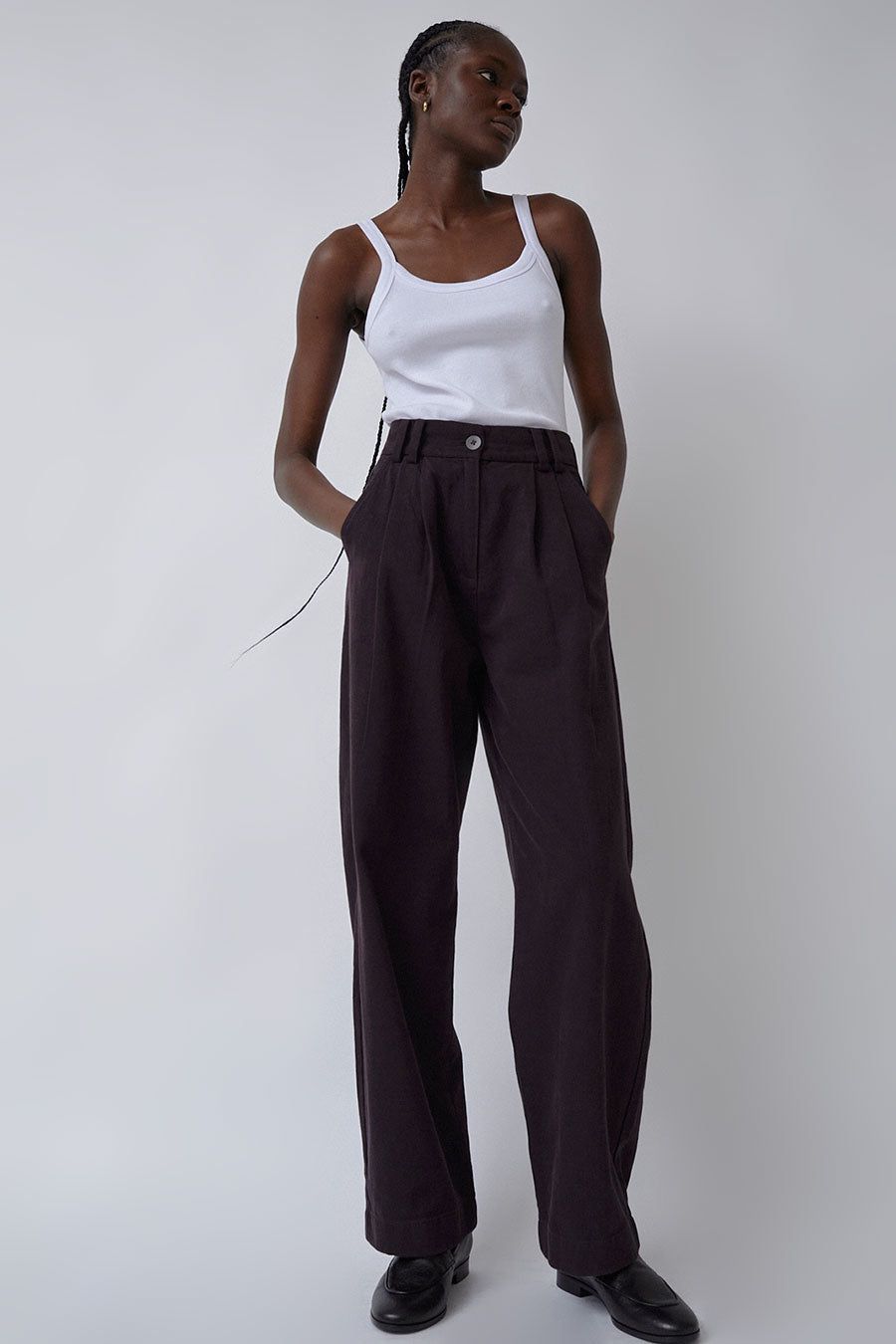 Ninety Percent Apollo Pant in Obsidian sold by No. 6