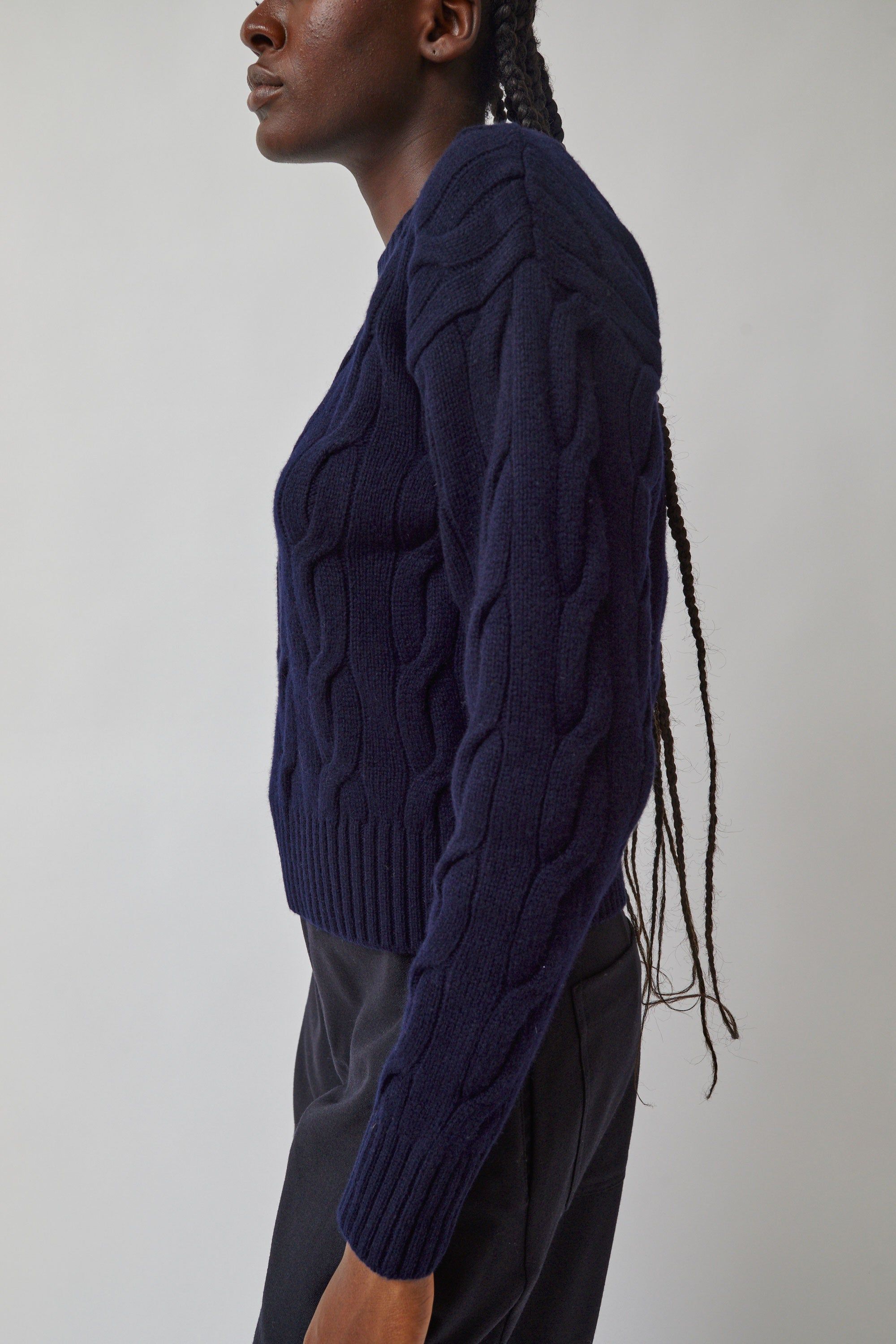 Blossom Lass Cable Knit in Navy sold by No. 6 product image thumbnail 4