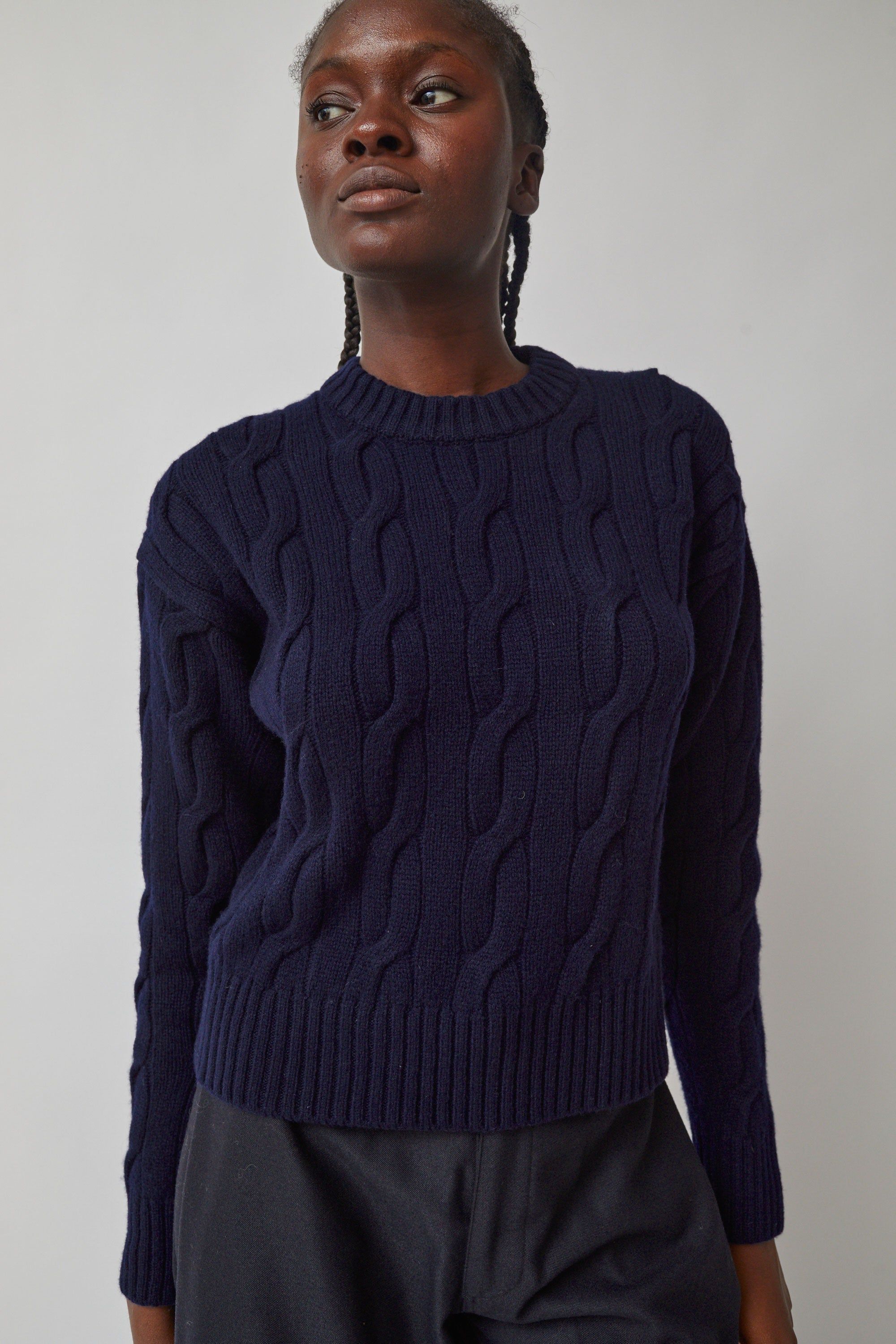 Blossom Lass Cable Knit in Navy sold by No. 6 product image thumbnail 2