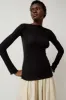 Baserange Omato Long Sleeve Top in Black sold by No. 6
