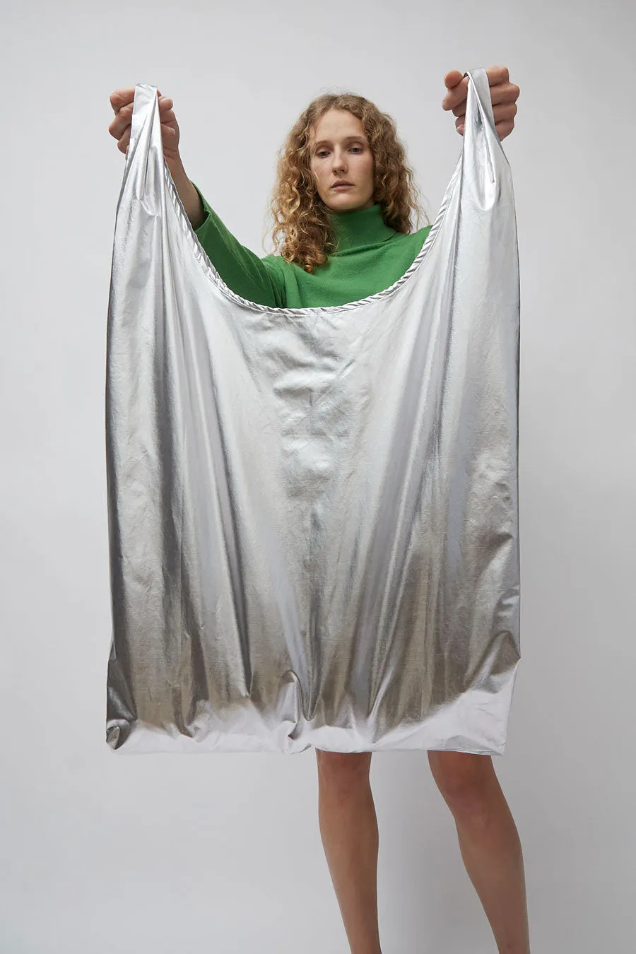 CORDERA Cotton and Silk Hobo Bag in Silver sold by No. 6 product image thumbnail 2