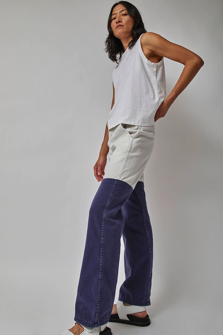 Sultan Wash Work Pant ISR in Blanc Bleu sold by No. 6 product image thumbnail 2