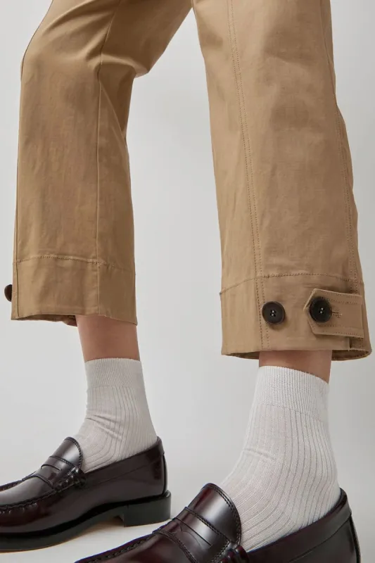 Maria La Rosa Silk Ribbed Ankle Socks in Bianco Ottico sold by No. 6