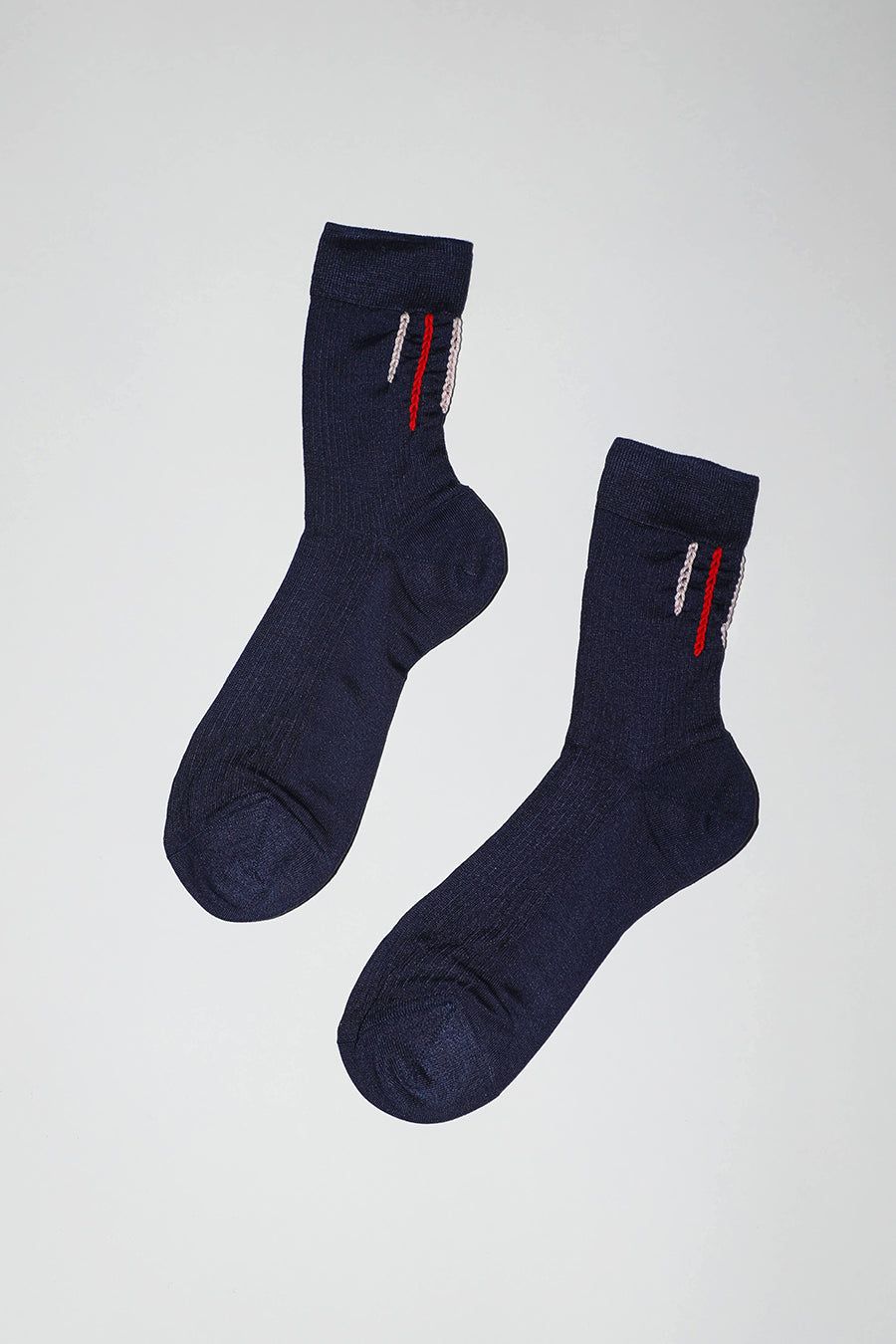 Maria La Rosa Chain Stitch Socks in Inchiostro sold by No. 6 product image thumbnail 2