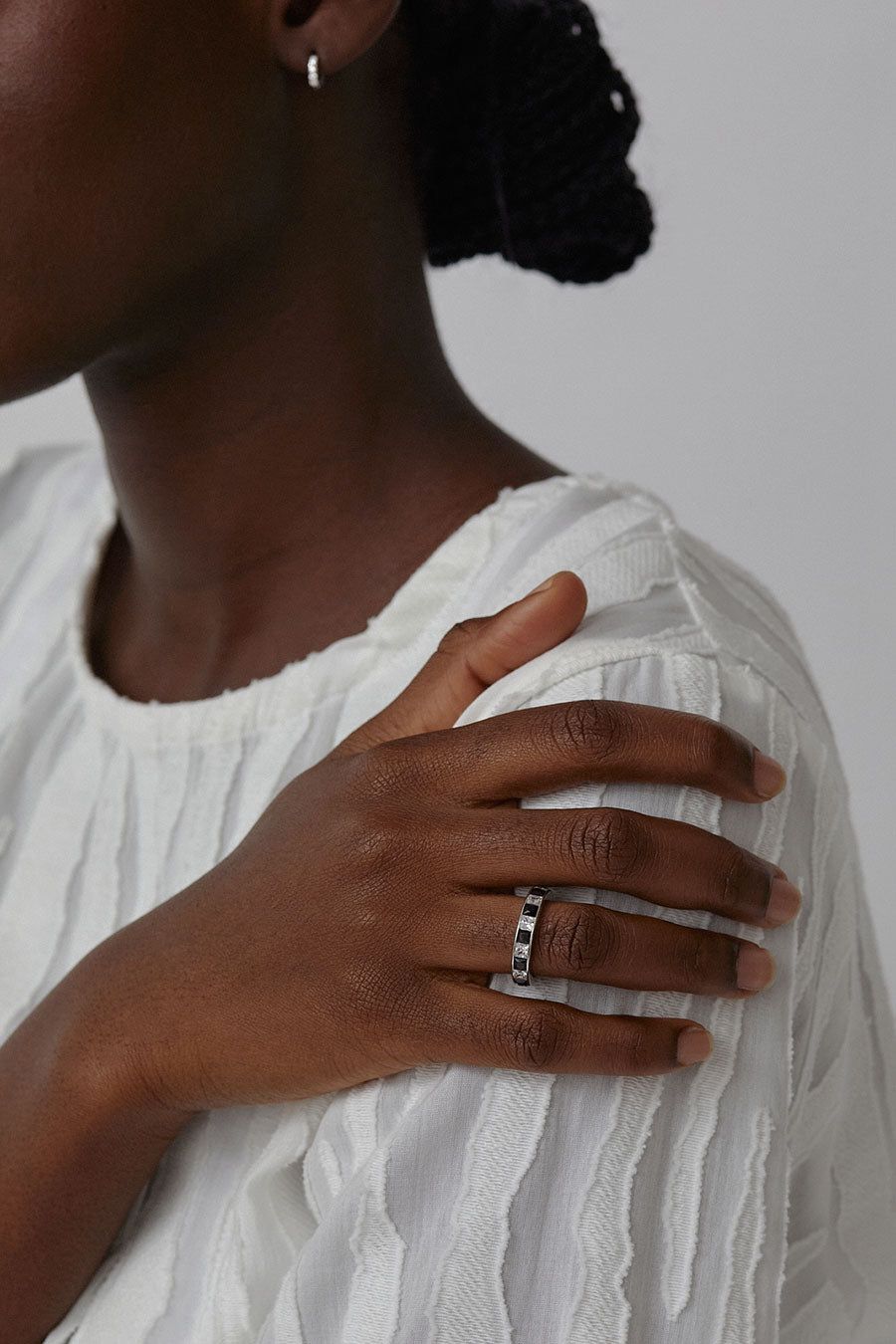 Numbering Square Stone Band in Black sold by No. 6 product image thumbnail 3