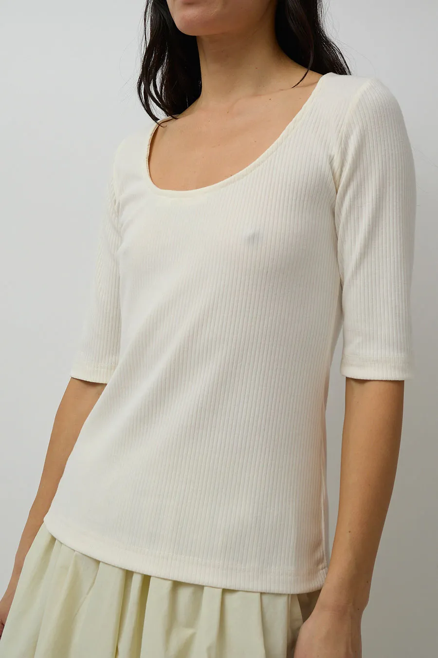 Mijeong Park Scoop Back Ribbed Top in Ivory sold by No. 6 product image thumbnail 5