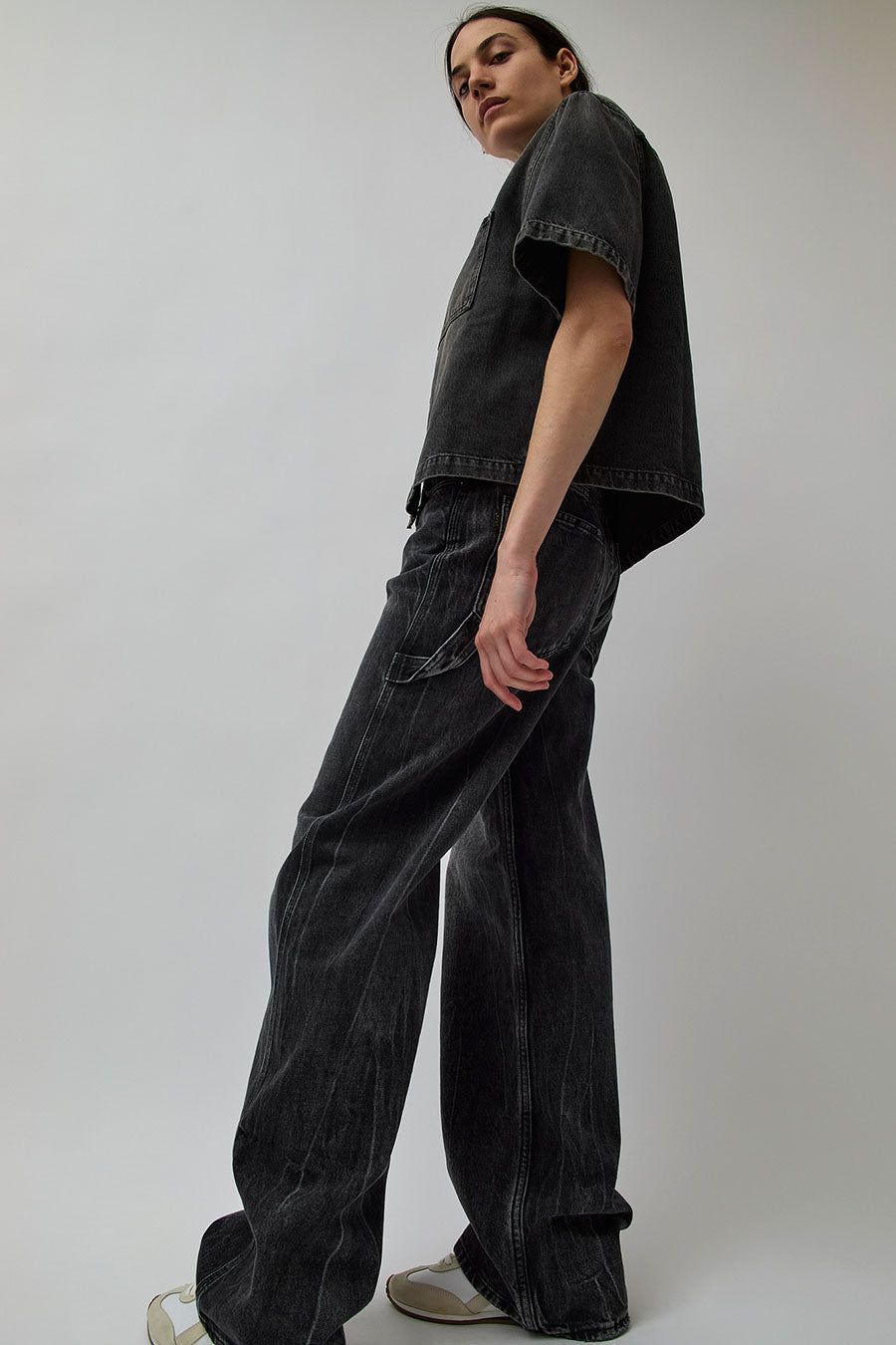 Haikure Olive Denim Top in Bari Black sold by No. 6 product image thumbnail 5