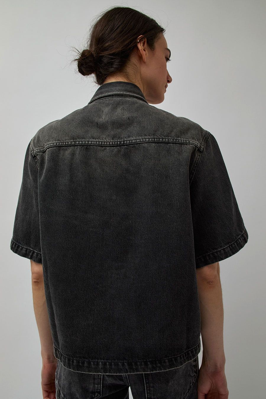 Haikure Olive Denim Top in Bari Black sold by No. 6 product image thumbnail 3