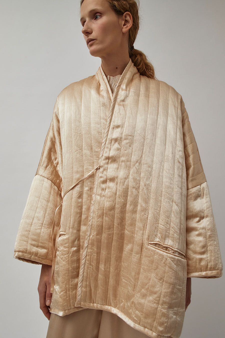 Anaak Raj Quilted Satin Kimono in Creme sold by No. 6 product image thumbnail 3