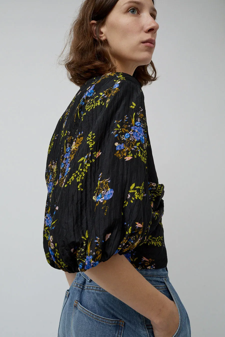 No.6 Gigi Top in Black Large Bouquet sold by No. 6 product image thumbnail 5