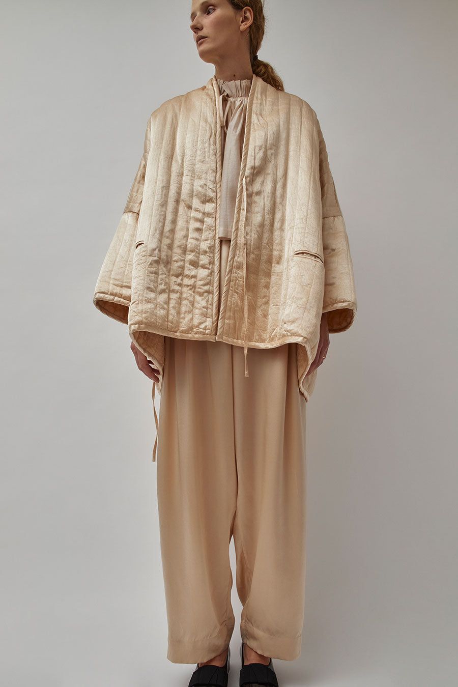 Anaak Raj Quilted Satin Kimono in Creme sold by No. 6 product image thumbnail 5