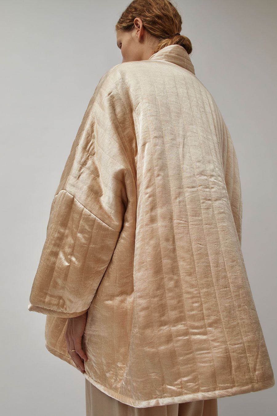 Anaak Raj Quilted Satin Kimono in Creme sold by No. 6 product image thumbnail 4