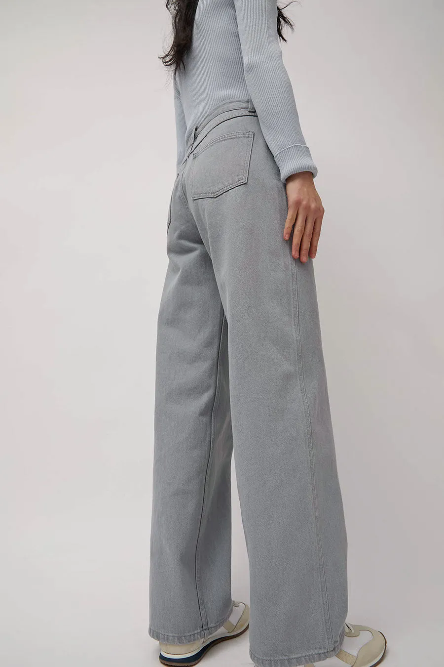 Amomento Semi Wide Boots Cut in Light Grey sold by No. 6 product image thumbnail 5