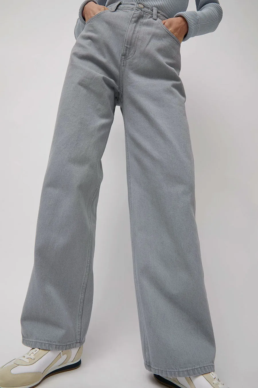 Amomento Semi Wide Boots Cut in Light Grey sold by No. 6 product image thumbnail 2