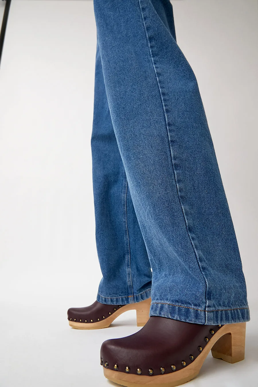 No.6 Old School Studded Clog on High Heel in Cordovan sold by No. 6 product image thumbnail 5