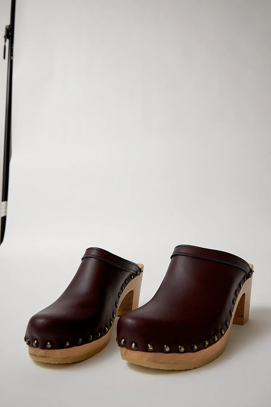 No.6 Old School Studded Clog on High Heel in Cordovan sold by No. 6 product image thumbnail 4