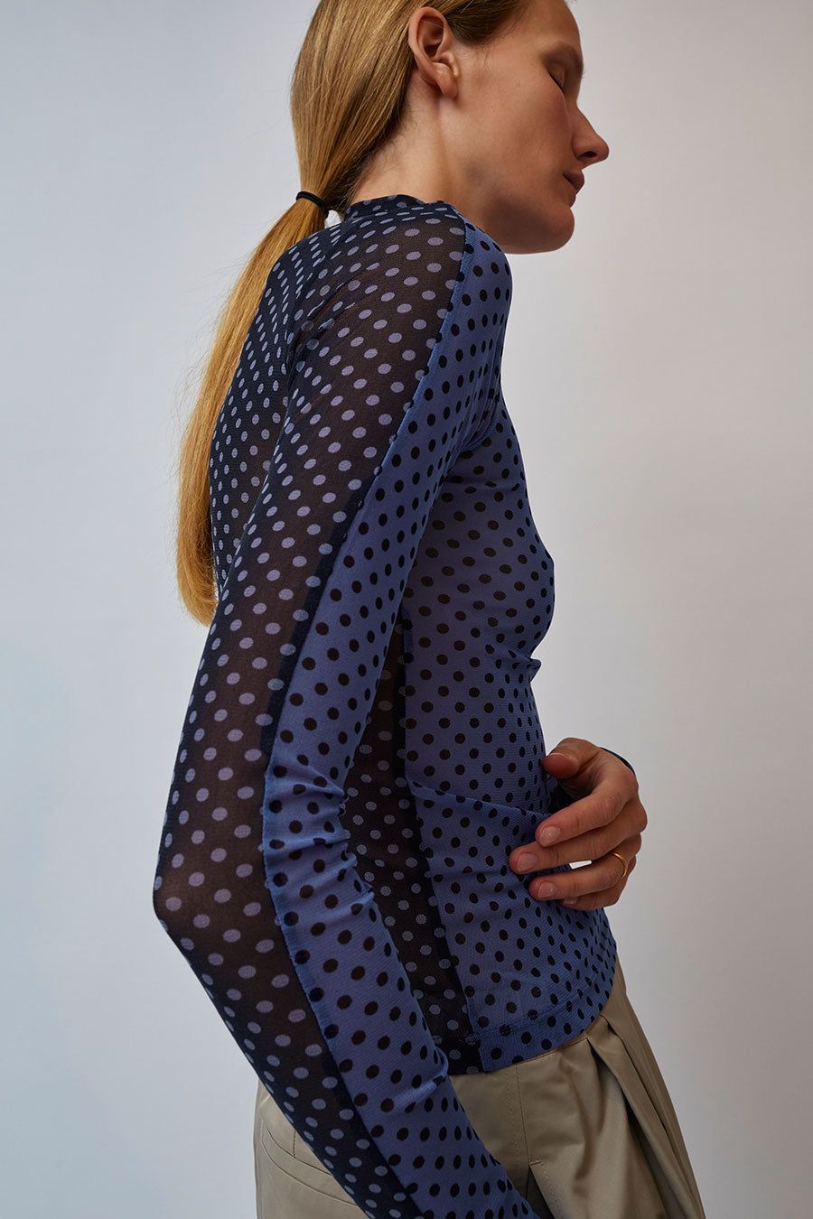KkCo Split Turtleneck in River and Deep Sea sold by No. 6 product image thumbnail 3