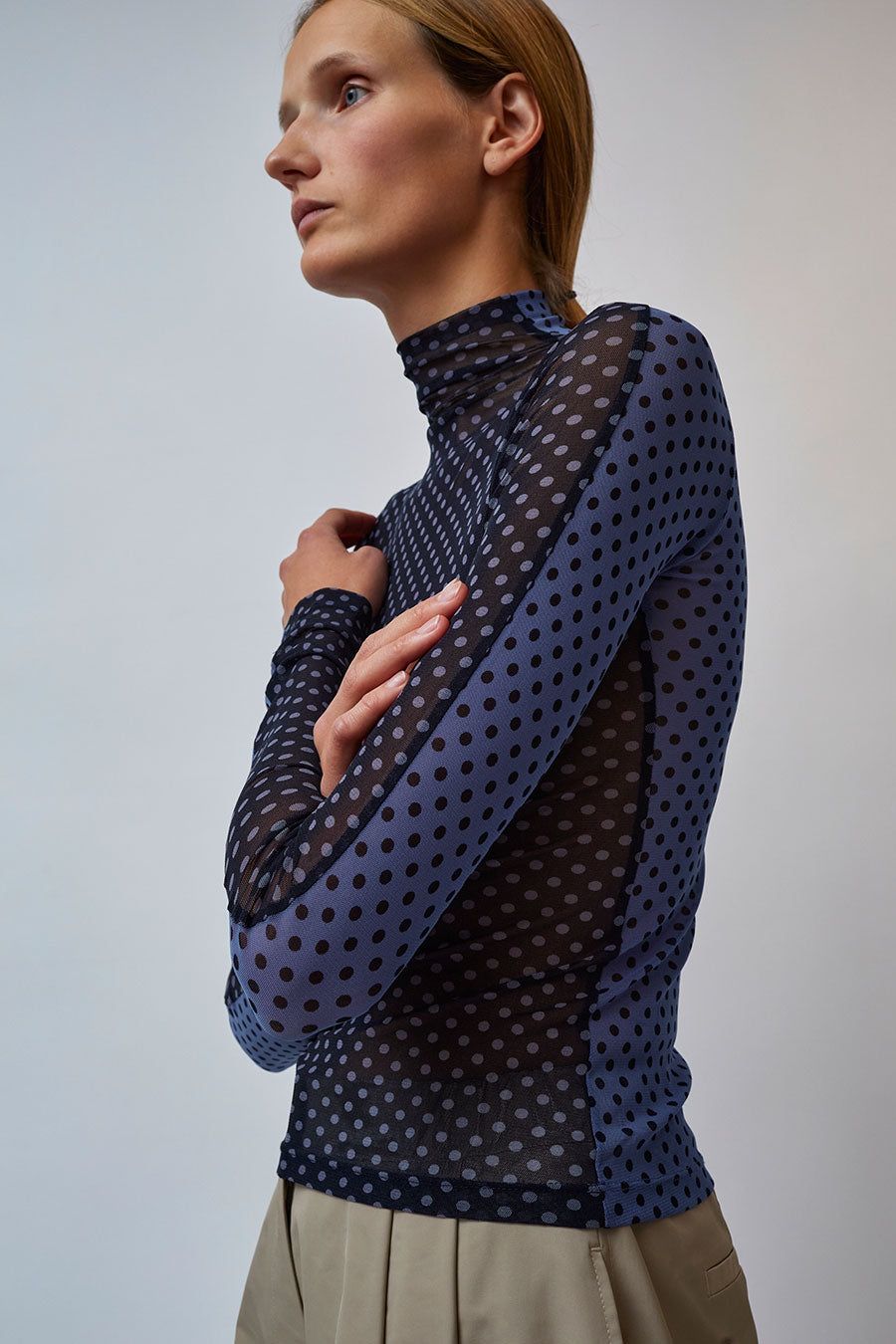 KkCo Split Turtleneck in River and Deep Sea sold by No. 6 product image thumbnail 2
