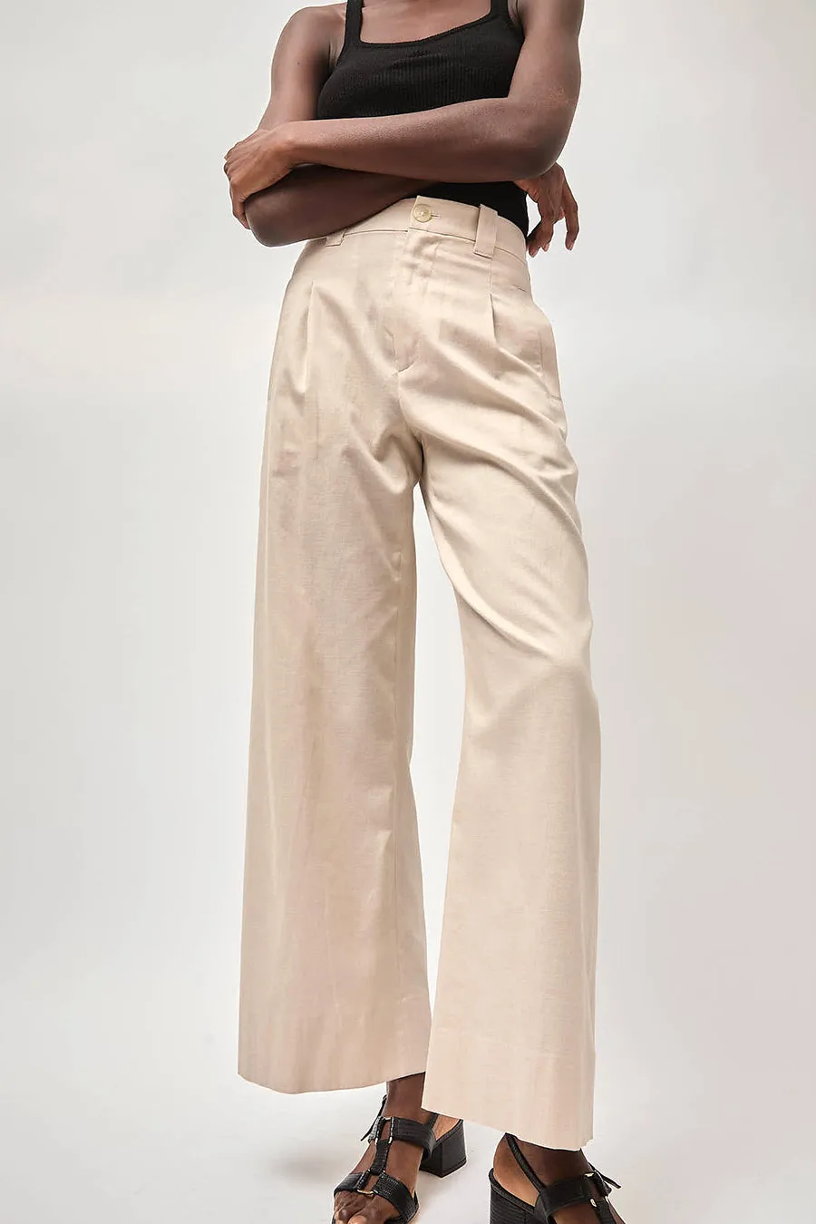 No.6 Kent Pant in Stone sold by No. 6