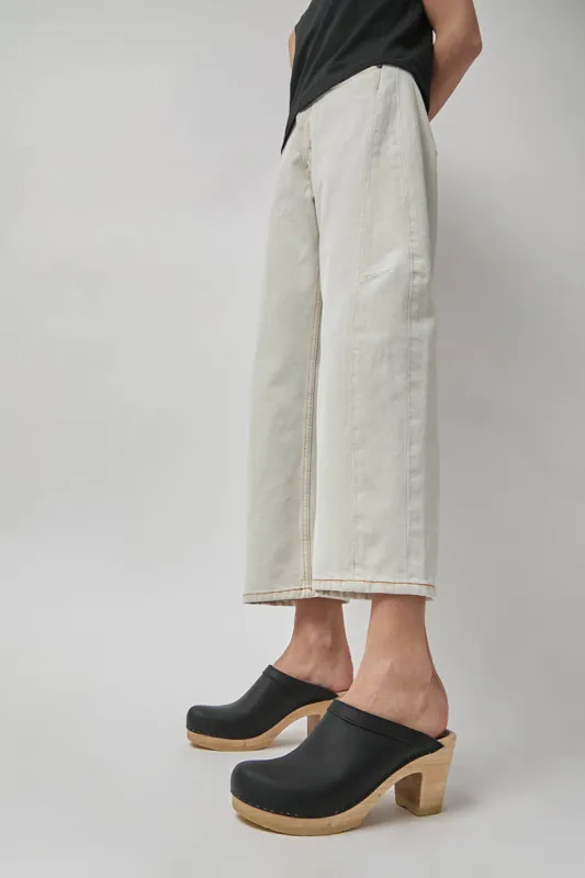 No.6 Old School Clog on High Heel in Black sold by No. 6