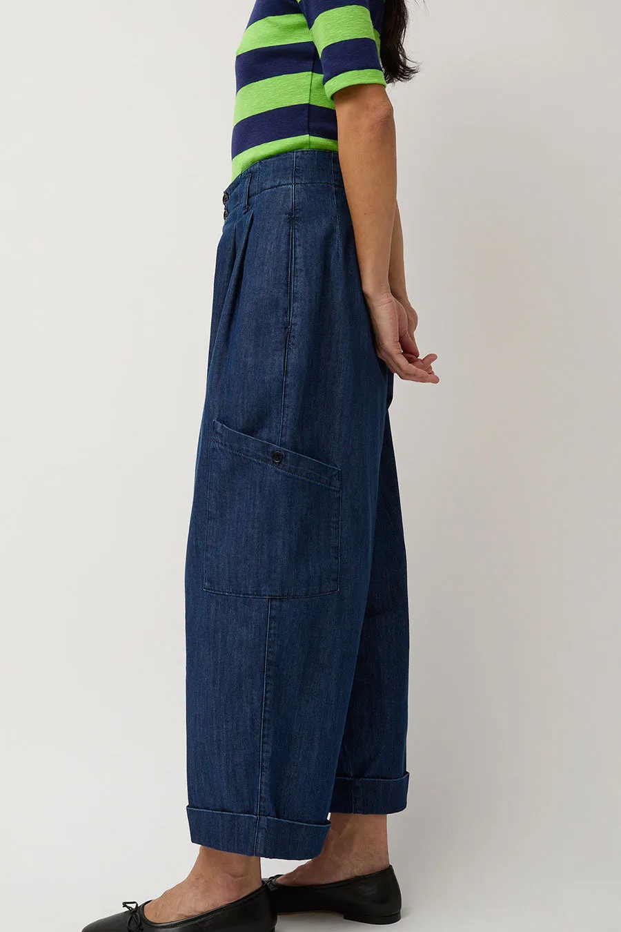 YMC Grease Trouser in Washed Indigo sold by No. 6 product image thumbnail 5