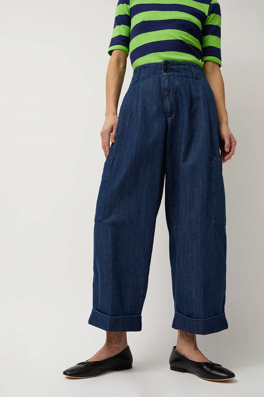YMC Grease Trouser in Washed Indigo sold by No. 6 product image thumbnail 2