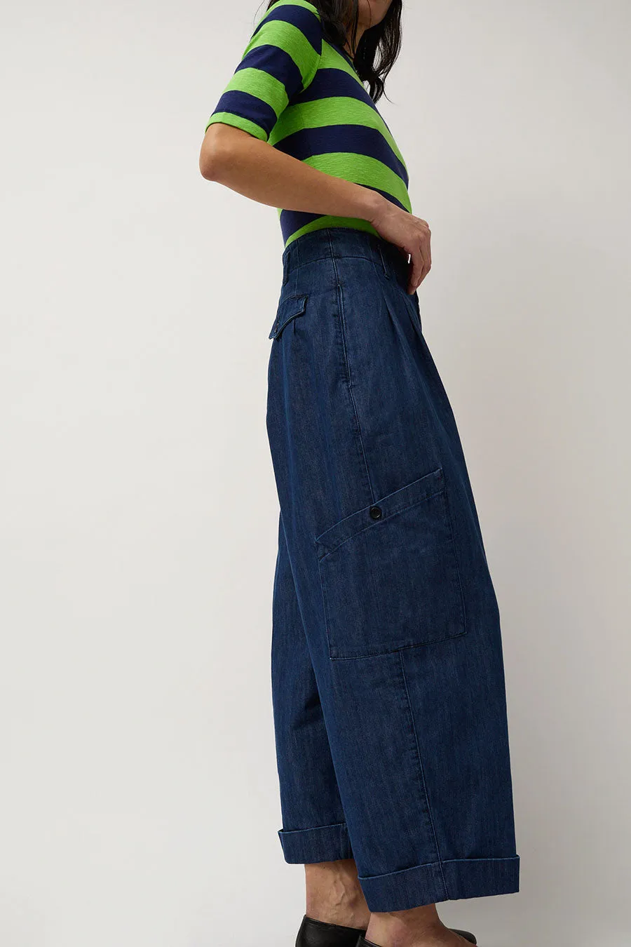 YMC Grease Trouser in Washed Indigo sold by No. 6 product image thumbnail 3